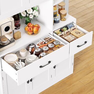 Кухонна шафа HOCSOK з 5 дверцятами, буфет, комод-бійлер, полиці, 2 шухляди, 177 x 104 x 34 см