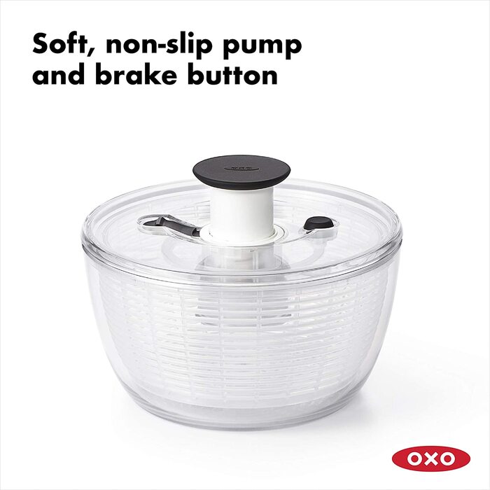 OXO Good Grips Салатниця-віджимник з ситом та кришкою, зелена – для сушіння салату