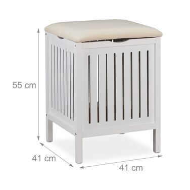 Кошик для білизни з місцем для сидіння Relaxdays