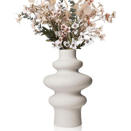 Набір керамічних ваз для квітів Enkinil з 2 шт. , сучасна прикраса вітальні, кругла ваза для трави пампаси