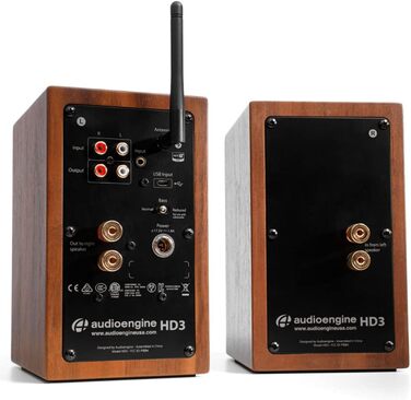 Бездротова колонка Audioengine A2 HD aptX HD Bluetooth, стерео 60 Вт (горіх, преміум)