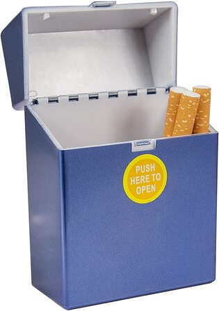 Сигаретна коробка XXL для Big Box на 30 сигарет пластикові коробки MAXI PACK (блакитний темно-синій сріблястий), 3 шт.