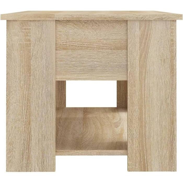 Журнальний столик з регулюванням висоти Журнальний столик Журнальний столик Стіл для вітальні Журнальний столик з місцем для зберігання 79x49x41см Інженерна деревина (дуб сонома)