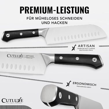 Ніж для шинкі та м'яса Cutluxe – 30 см, преміум-якість, сталь, ергономічна ручка, з піхвою, серія Artisan