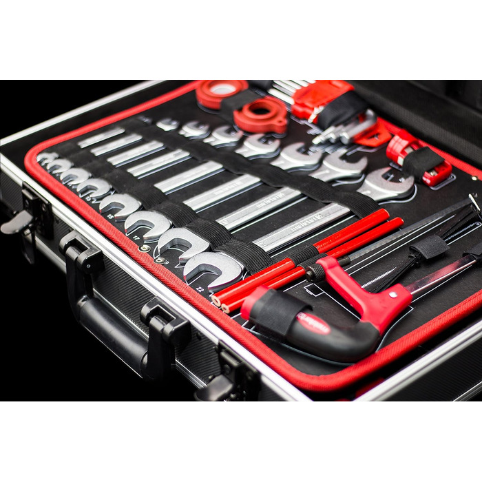 Набір інструментів Meister 131 предмет - Knipex, Wera в алюмінієвому кейсі / Професійний валіза інструментів / Комплект інструментів 8973750