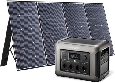 Powerstation ALLPOWERS R1500 LITE: портативна електростанція 1056Wh з LFP акумулятором, 4x 1600W AC виходи, сонячна панель, швидка зарядка, резервне живлення для кемпінгу, RV, невідключеності