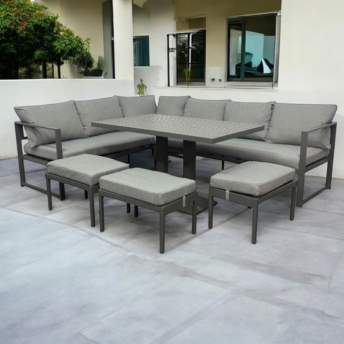 Комплект садових меблів sOTEGRANDE з металу, сірий, 5 предметів, MTG Trade Group