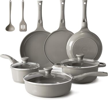 Набір каструль Redchef Keramik Induktion, 11 предметів, з кришкою, нержавіюча сталь, сірий