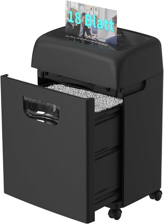 Шредер для паперу Woolsche Cross Cut P-4, 18 листів, знищення кредитних карт, для дому, офісу та шкіл