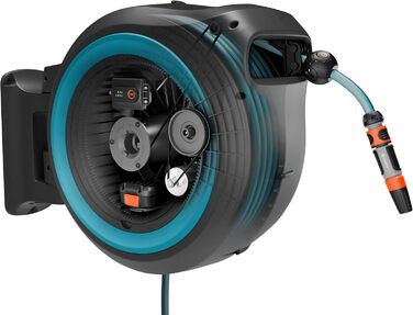 Gardena PowerRoll XXL Solo: Автоматичний шланг-намотувач 40м з акумулятором, бірюзовий (18645-55)