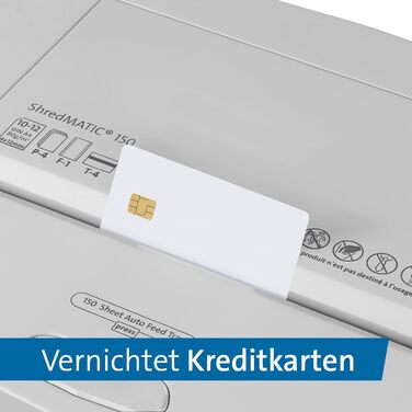 Шредер Dahle ShredMATIC 90 Aktenvernichter з автоподачею паперу, P-4, 150 аркушів, безпека P-4, сірий/сірий