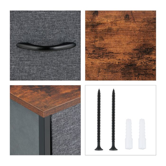 Комод Relaxdays з 8 висувними ящиками