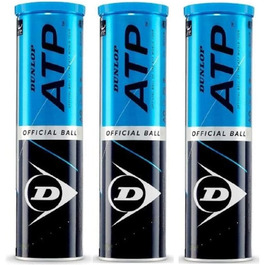 Офіційні тенісні м'ячі Dunlop ATP, 12 упаковок (3 x 4)