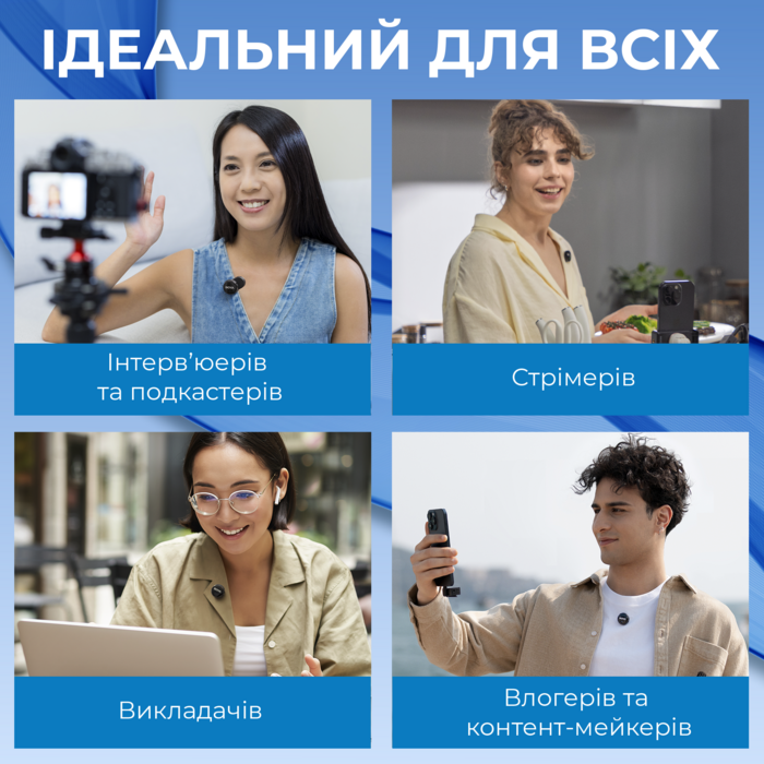 Бездротовий мікрофон BOYA LINK 3-02 Type-C/TRS Black