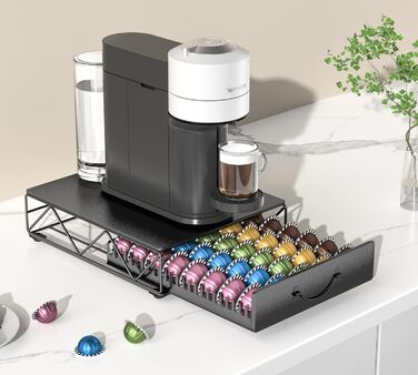 Тримач для капсул Vertuo та Nespresso: органайзер на 90 капсул, металевий, для Vertuo 40