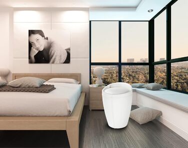 WENKO табурет для ванної кімнати Candy з місцем для зберігання, збирач бруду, ABS-пластик, 20 л, Ø 36 x 50,5 см