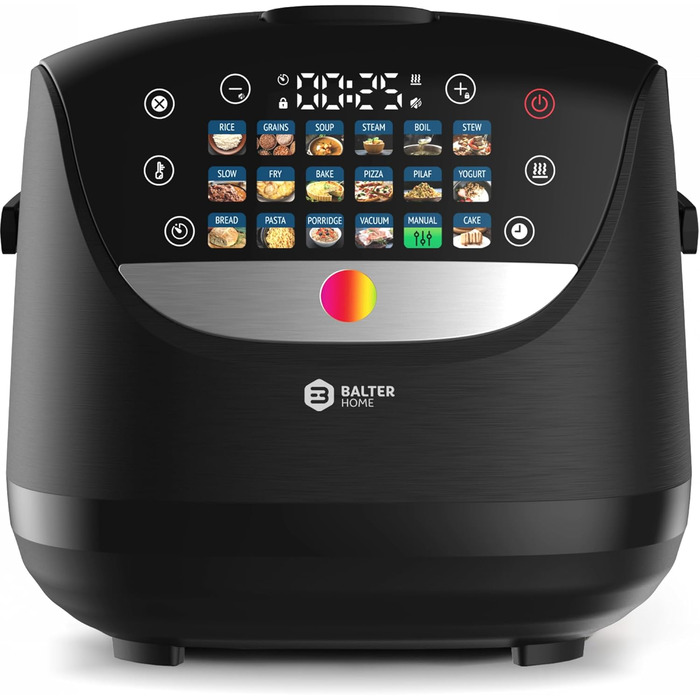Бальтер Мультиварка-рисоварка, 4л, 18 програм, Fuzzy Logic, з аксесуарами та рецептами