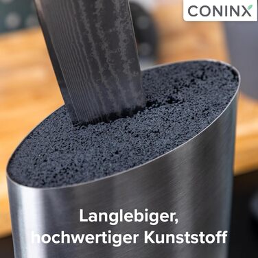 Ножовий блок підходить для всіх кухонних ножів Coninx розміром 22,6 x 16,4 x 7 см