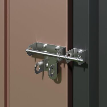 Металевий сарай для інструментів Bealife 180x162x95 см, сталевий садовий шоп, вуличний склад, господарський будиночок для двору, тераси, газону (коричневий)