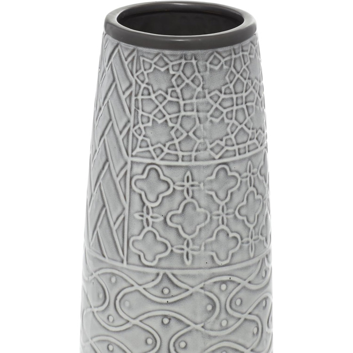 Ваза декору Deco 79 74687 Birnenform, кераміка з золотистими акцентами, чорна, 12,7 x 17,8 см