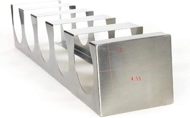 Стійка для вина Brightmaison з нержавіючої сталі, 5 пляшок, з верхньою полицею, сучасний дизайн, кріпиться на стіну