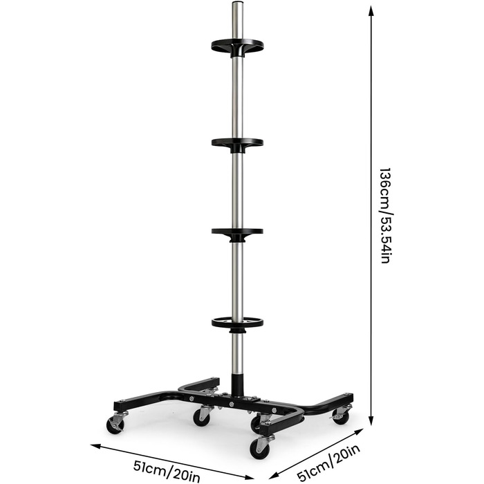 Стійка для шин на коліщатках - органайзер для зберігання автопокришок, до 150 кг