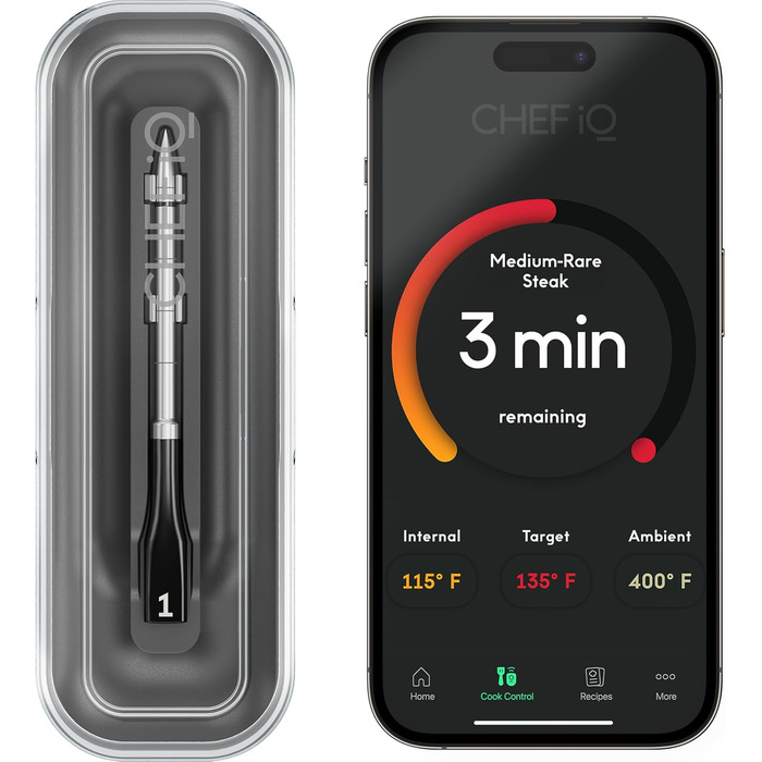 Chef iQ Smart Thermometer Add-on (2023) - Bluetooth/WiFi, для контролю 2 продуктів, сумісний з Hub