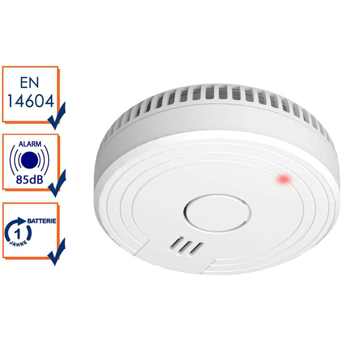 Датчик диму ELRO FS1801 - 10 шт. Відповідає стандарту EN14604