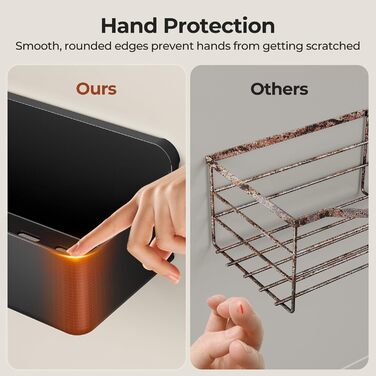 Поличка для душу Orimade без свердління, нержавіюча сталь, 5 шт., тримач для шампуню, велика місткість, чорний ABS пластик, 5 шт.