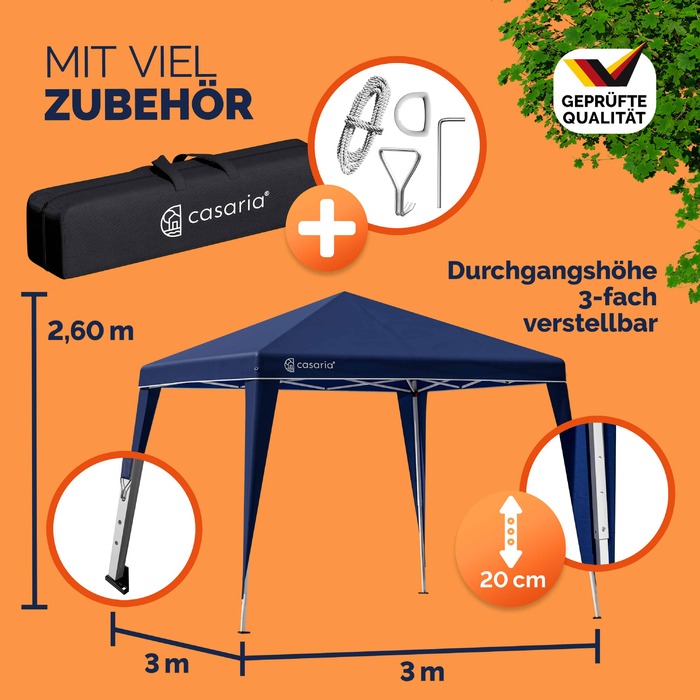 Альтанка Капрі - Popup темно-синій 3х3м