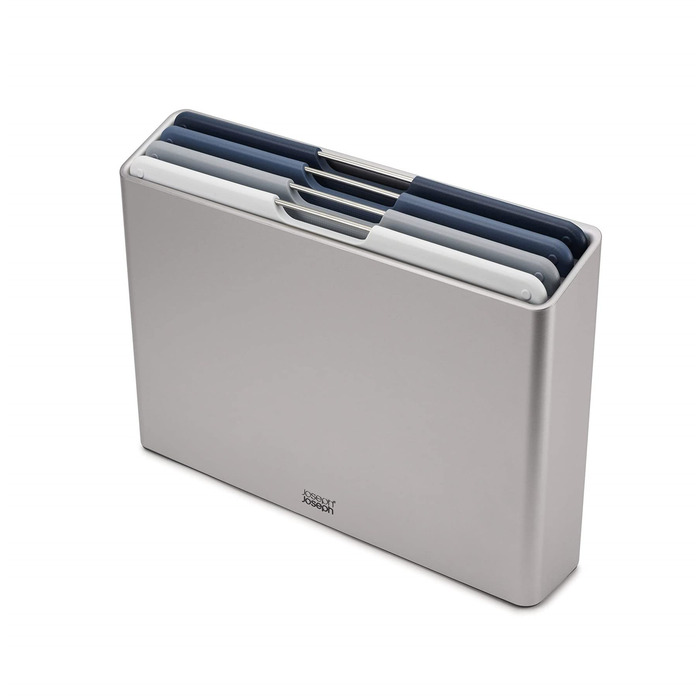 Набір дерев'яних обробних дощок Joseph Joseph Folio, 4 шт., великий, блакитний/сріблястий, 35.7 x 26.2 см