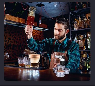 Набір для копчення коктейлів: факел, 8 смаків, тріски, ліхтарик, форма для льоду, аксесуари для віскі, інфузія