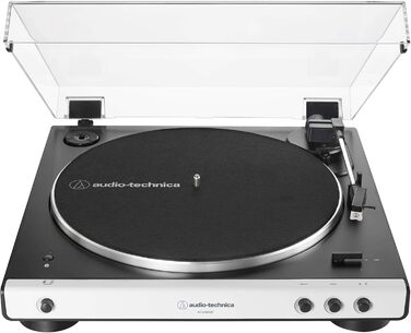 Програвач вінілу Audio-Technica LP60XBTBK з Bluetooth, автоматичний, ремінний привід, стерео, білий колір