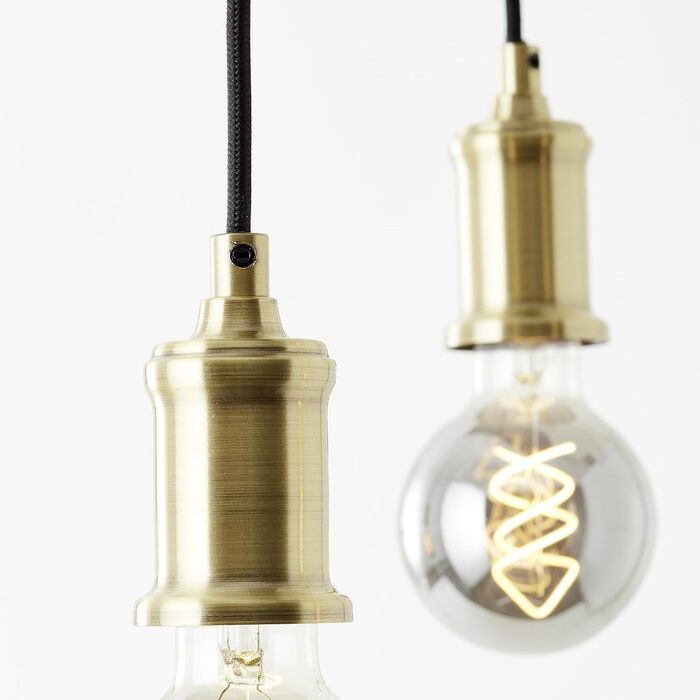 Підвісний світильник Lightbox 8 полум'я - Рядовий підвісний світильник в індустріальному стилі - з коротким кабелем - 133 х 110 х 35 см - цоколь Е27 - макс. 60 Вт - виготовлений з металу - в тоні чорного золота