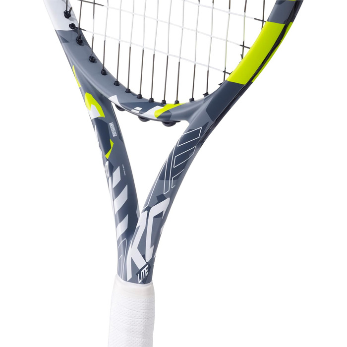 Ракетка для тенісу для дорослих Evo Aero L S CV - Легка ракетка для чоловіків або жінок - Нанизана з Spin Alpha - Рама для легкості та потужності під час гри - Колір Сірий/Жовтий 1