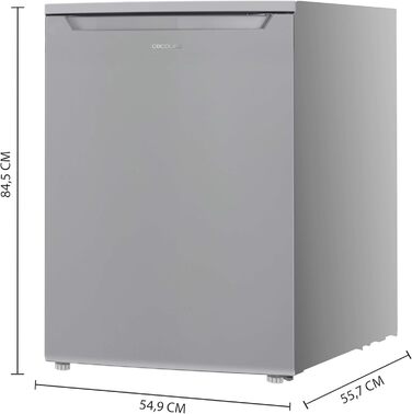 Міні-холодильник Cecotec Bolero CoolMarket TT 107: 107 л, Inox, регулювання температури, ящик для овочів, морозильна камера, тиха робота