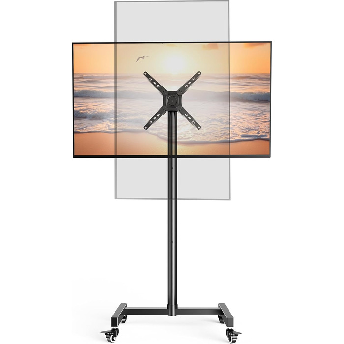 Підставка для телевізора на коліщатках для 17-50 дюймів, поворот 180°, регулювання висоти, VESA 300x300 мм, до 30 кг