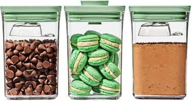 Набір контейнерів OXO Good Grips POP 3 шт. з міні-лопатками, Pistachio Edition