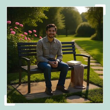 Лавка для саду Relaxdays з WPC та металу