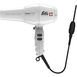 Фен Solis Swiss Perfection 360º ionicPRO 440: іонний, поворотний кабель, стилізуюча насадка, білий