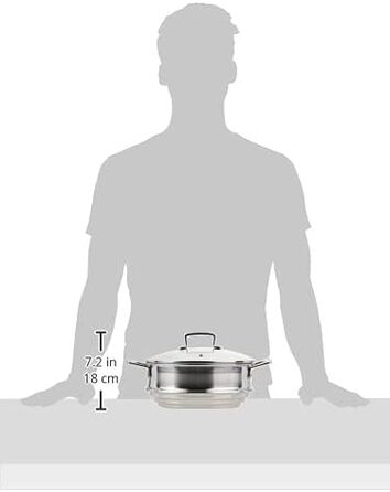 Вставка для пароварки Le Creuset з нержавіючої сталі з кришкою з термостійкого скла, діаметр 24 см