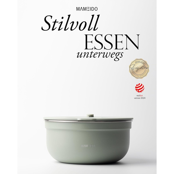 MAMEIDO Salatbox для обідів: контейнер для салату з нержавіючої сталі, 1,5 л, BPA-free, з відділеннями та контейнером для соусу, Meal Prep