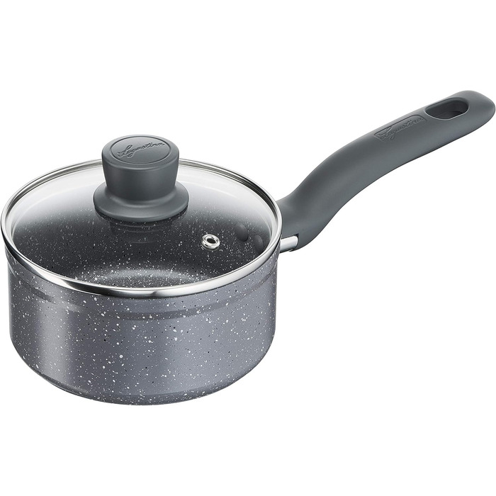 Набір посуду Lagostina Antea 8 предметів: каструлі та сковорідки, алюміній, сірий