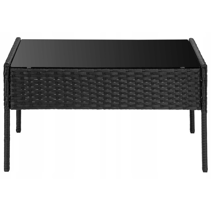 Комплект садових меблів з техноротанга eHokery Magnolia, чорний, 4 предмети