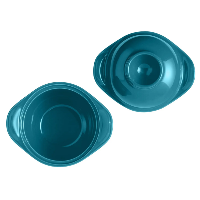 Форма для приготування з кришкою-підставкою під яйце Emile Henry La Cuisson 0,3 л блакитна (608409), Блакитний