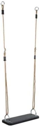 Дерев'яна гойдалка Hudora чорного кольору - дитяче крісло-гойдалка з гуми - сертифікована TÜV Rheinland/GS, з регульованими тросами - гойдалка для дітей та дорослих до 100 кг