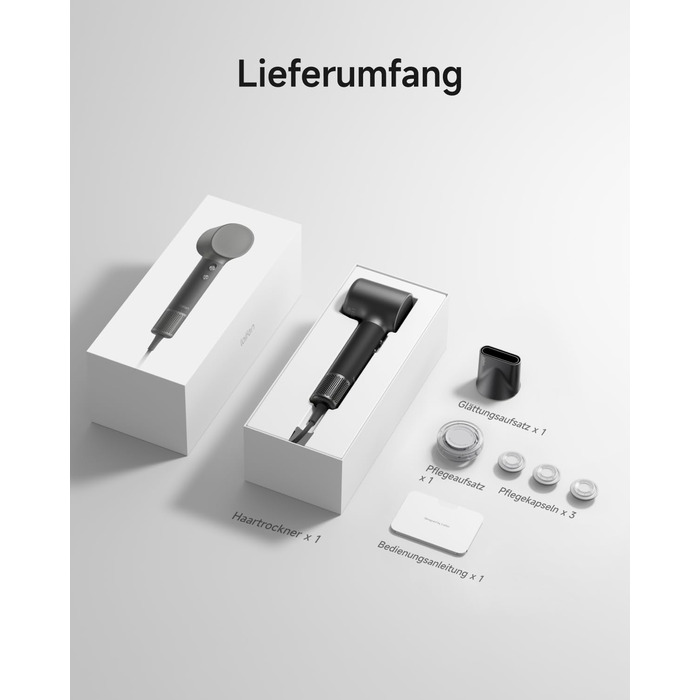 Фен для волосся Laifen Neo Special Starlight: безщітковий мотор 110 000 об/хв, іонізація 200 млн негативних іонів, інтелектуальний контроль температури, 2 магнітні насадки