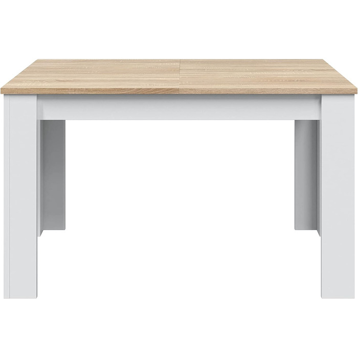 Розсувний обідній стіл Habitdesign Kendra, білий та канадський дуб, 140–190 x 78 x 90 см