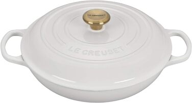 Каструля Le Creuset Signature з чавуну, Ø 30 см, 3.5 л, для всіх типів плит (вкл. індукція), біла