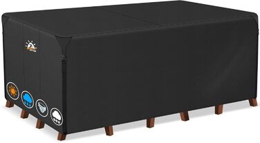 Чохол для садово-патіо меблів Zettum 160x135x73 см, водонепроникний, 600D Oxford, захисна накривка для саду та тераси